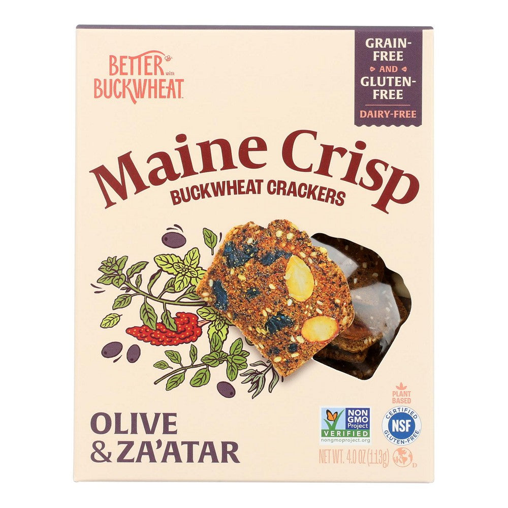 Better With Buckwheat - Crackers Olive Zaatar - Case of 10-4 OZ
