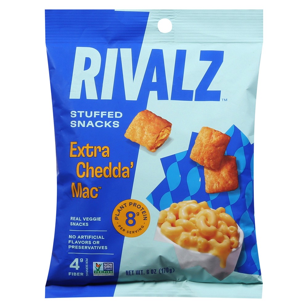 Rivalz - Veg Snack Extra Ched Mac - Case of 10-6 OZ