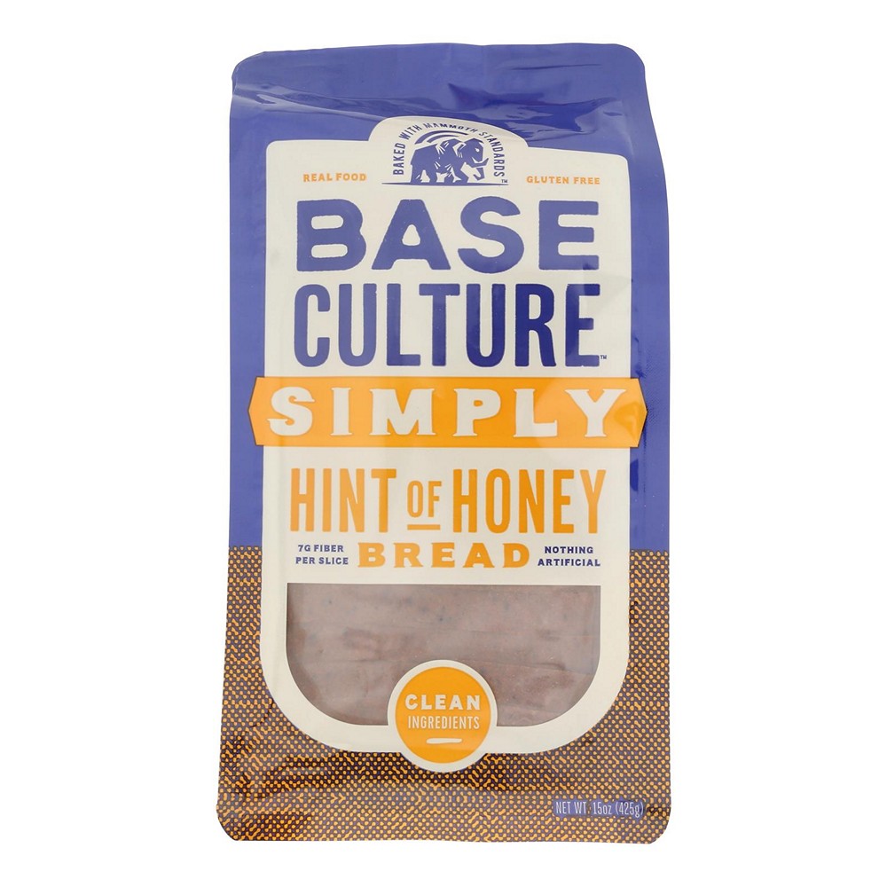 Base Culture - Smply Bread Hint Of Honey - Case of 6-15 OZ