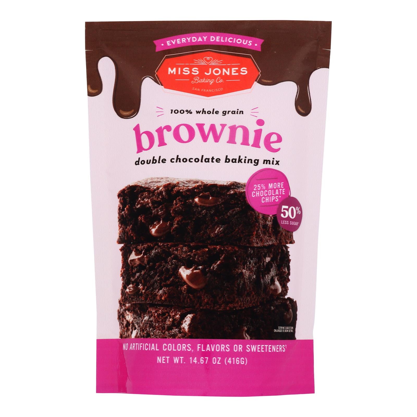 Miss Jones Baking Co - Evrydy Dlcs Chocolate Brwne - Case of 6-14.67 Ounce