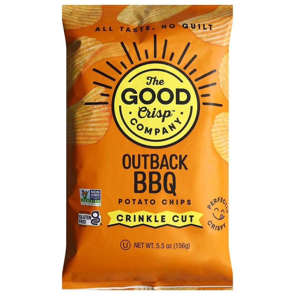 The Good Crisp Company - Pot Chp Crinkle Bbq - Case of 12-5.5 OZ
