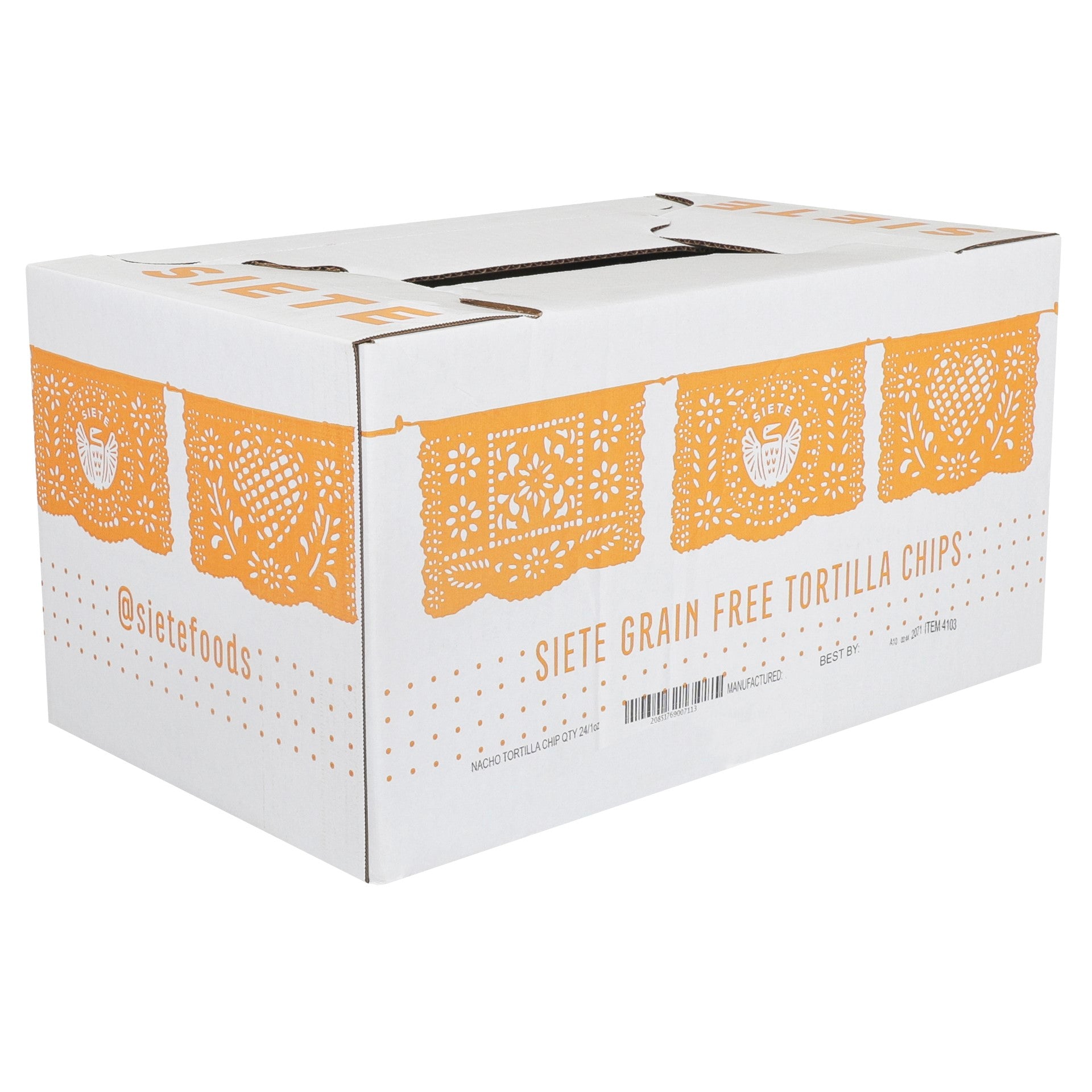 Siete Family Foods Nacho Tortilla Chips 1 Ounce Size - 24 Per Case