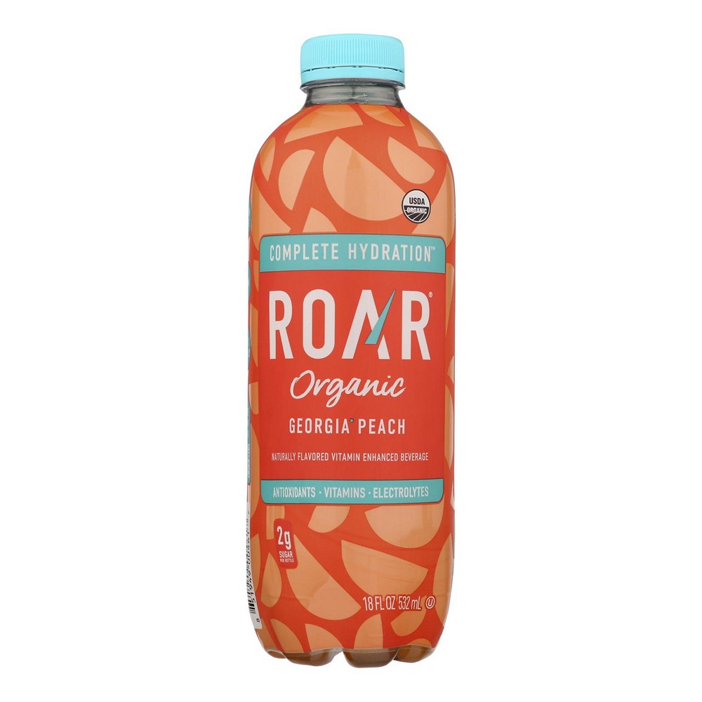 Roar Organic - Water Og2 Georgia Peach - Case of 12-18 FZ