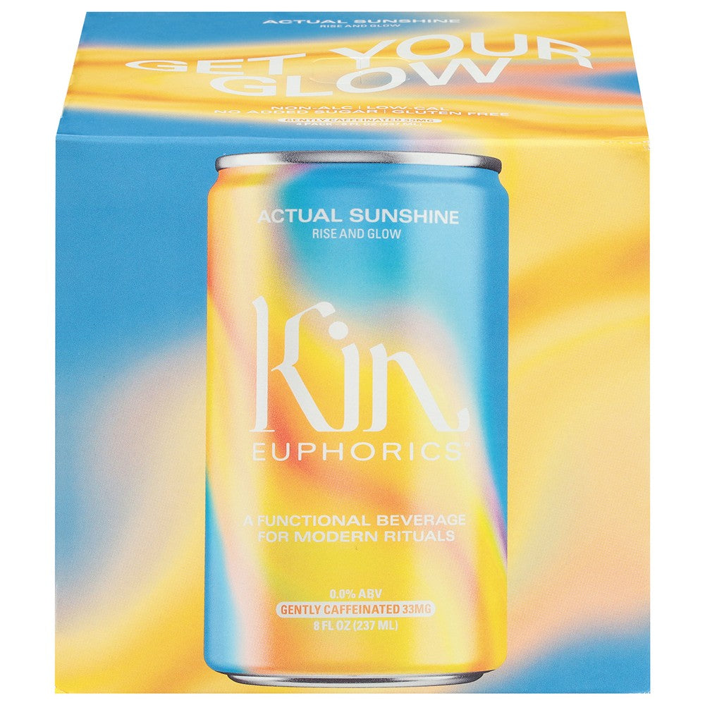 Kin Euphorics - Bev Actual Sunshine 4 Pk - Case of 6-4/8 FZ