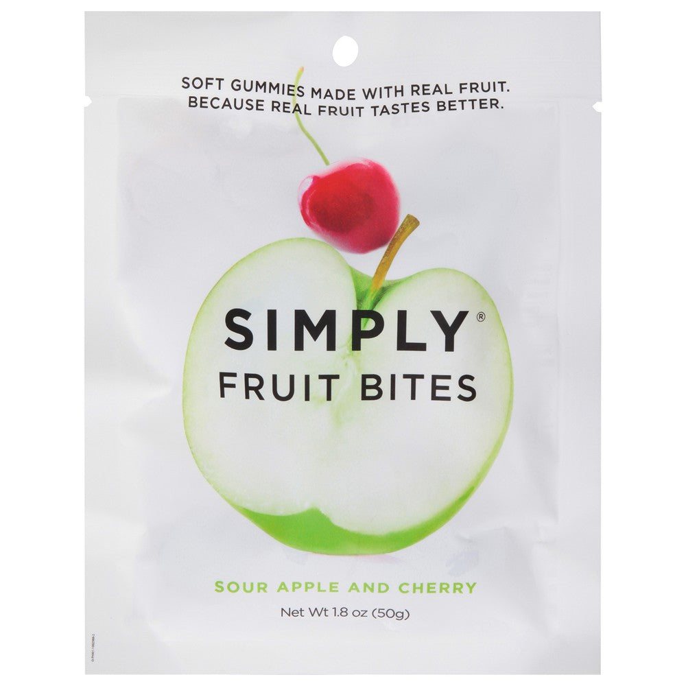 Simply Gum - Frt Bites Sour Apl Cherry - Case of 8-1.8 OZ