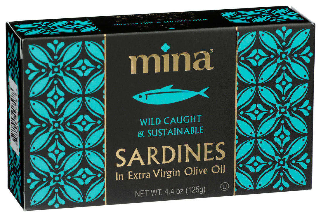 Mina, Wild Caught And Sustainable Sardines In Extra Virgin Olive Oil, Case Of 12, 4.4 Oz