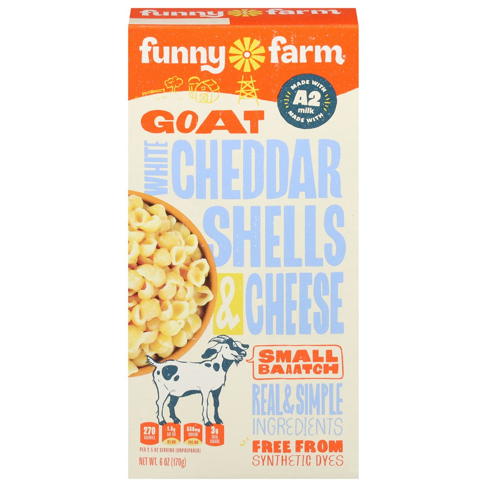 Funny Farm - Mac N Chs Wht Chd Goat - Case of 8-6 OZ