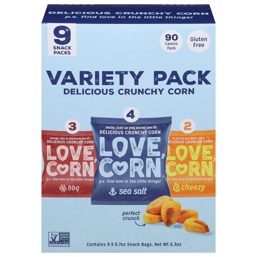 Love Corn - Crnchy Corn Var Pack 9ct - Case of 8-6.3 OZ