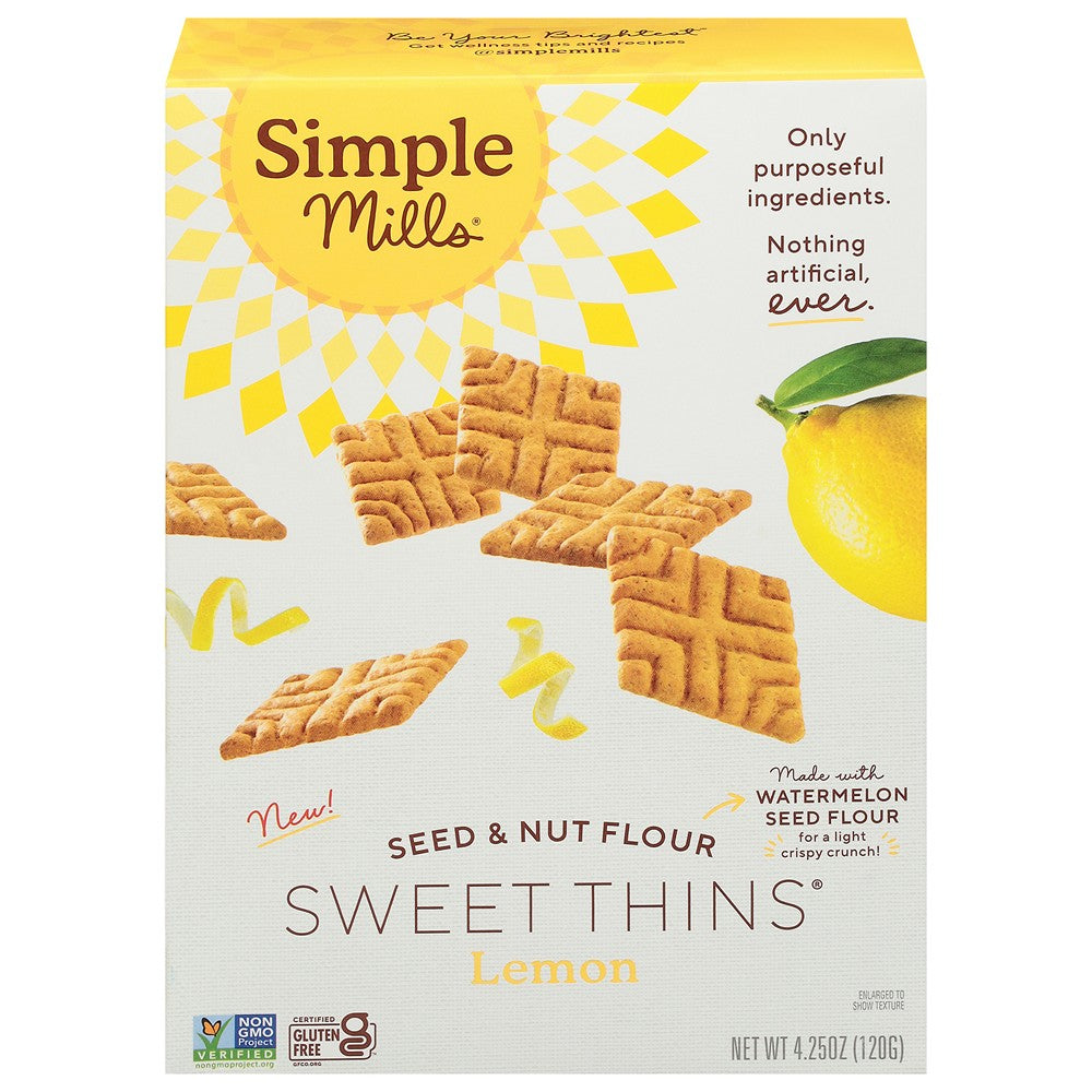 Simple Mills - Lemon Sweet Thins - Case of 6-4.25 BOX