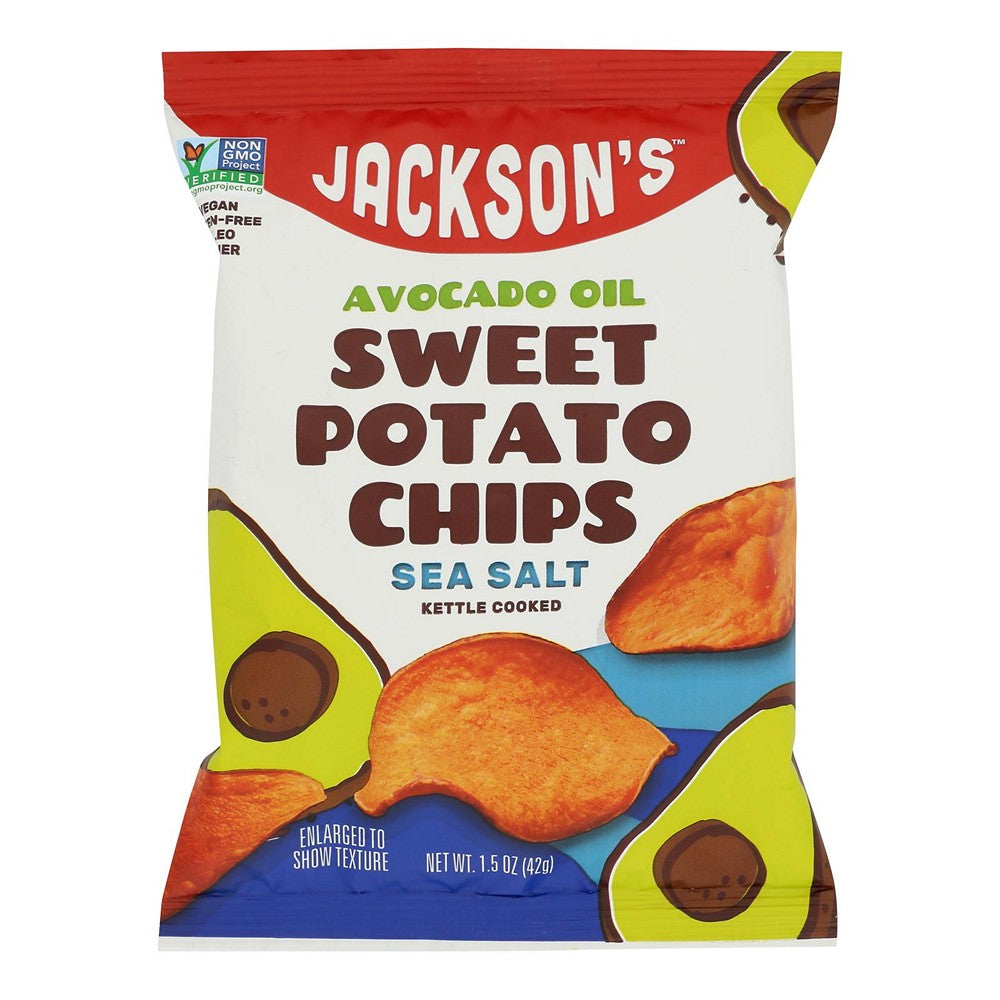 Jacksons - Sweet Potato Chip Sea Salt - Case of 12 - 1.5 ounces