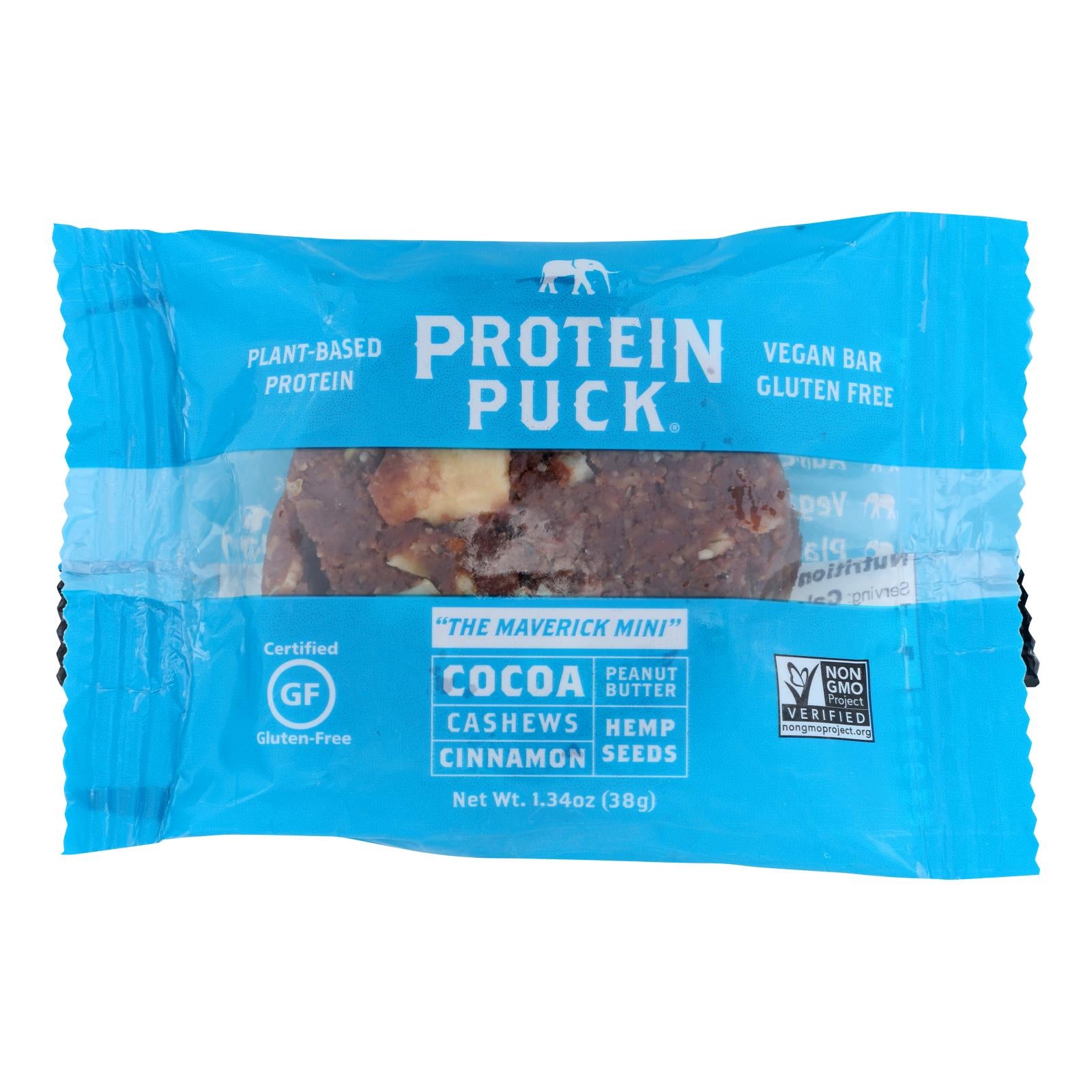 Protein Puck - Bar Mghty Moxie Ccoa Cinnamon - Case of 12-1.34 Ounce