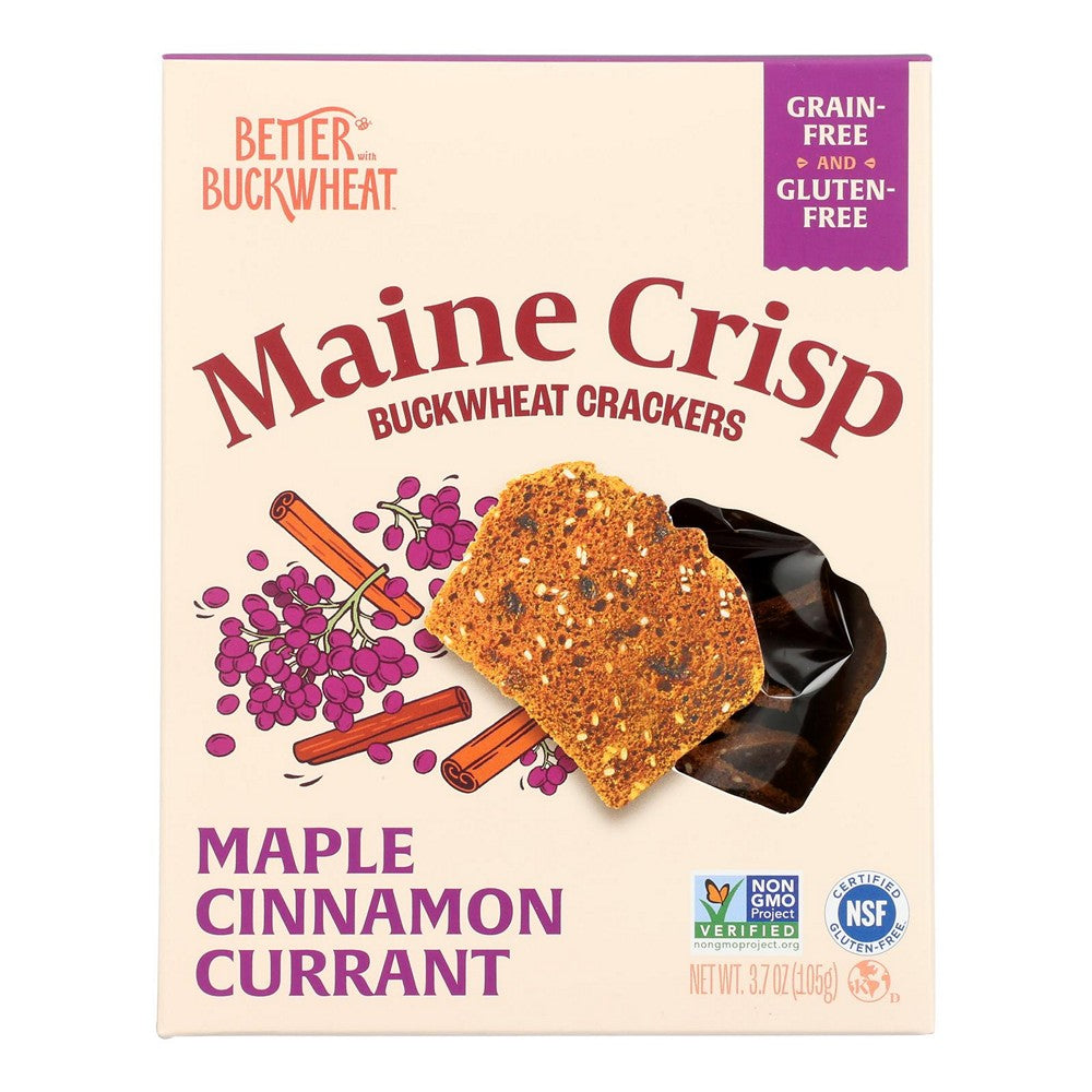 Better With Buckwheat - Crisps Cinnamon Maple - Case of 10-3.7 OZ