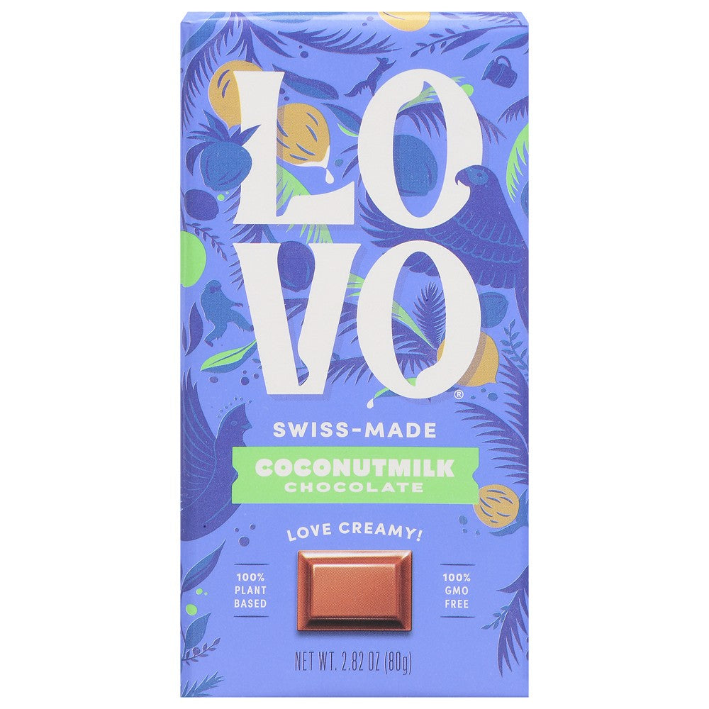 Lovo - Choc Bar Cnut Mlk Plntbsd - Case of 12-2.82 OZ