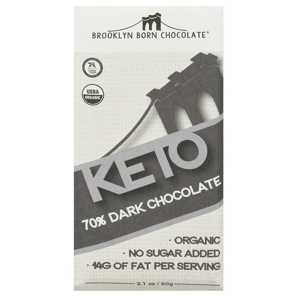 Brooklyn Born Chocolate - Bar Og2 Dkchoc 70pct Keto - Case of 12-2.1 OZ