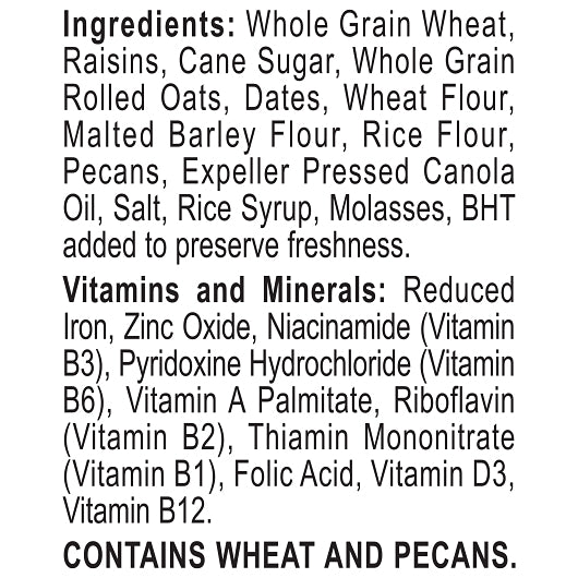 Post Consumer Brands Raisin, Date, And Pecan, 16 Ounce, 12 Per Case