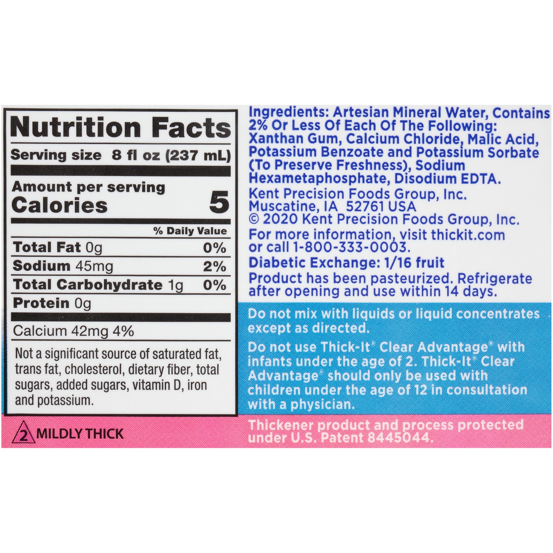 Thick It Clear Advantage Thickened Water Mildly Thick Nectar Fl 8 Fluid Ounce - 24 Per
