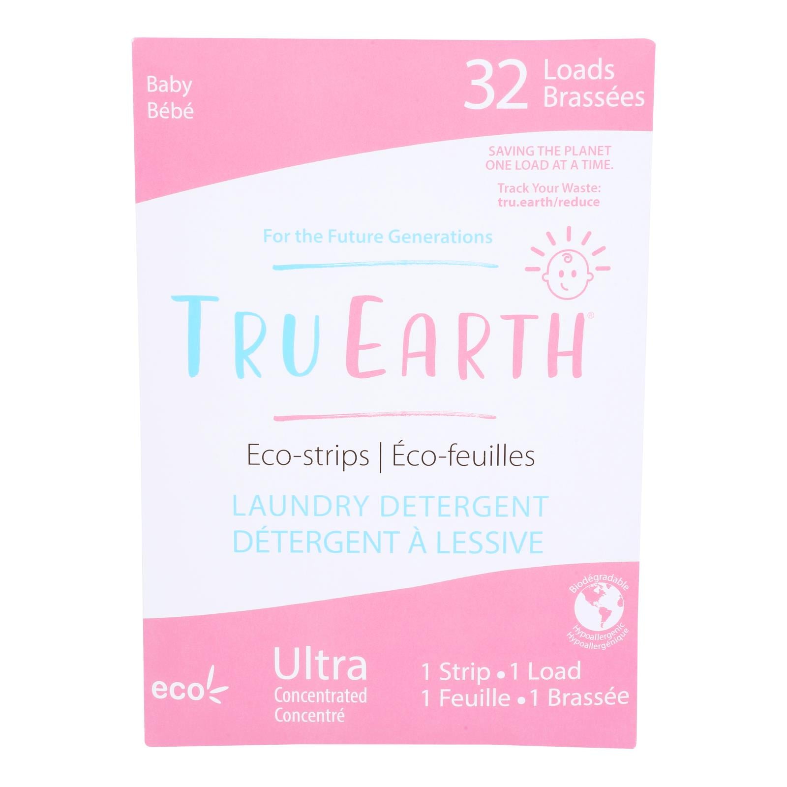Tru Earth - Detergent Baby Eco Strip - Case of 12-32 Count