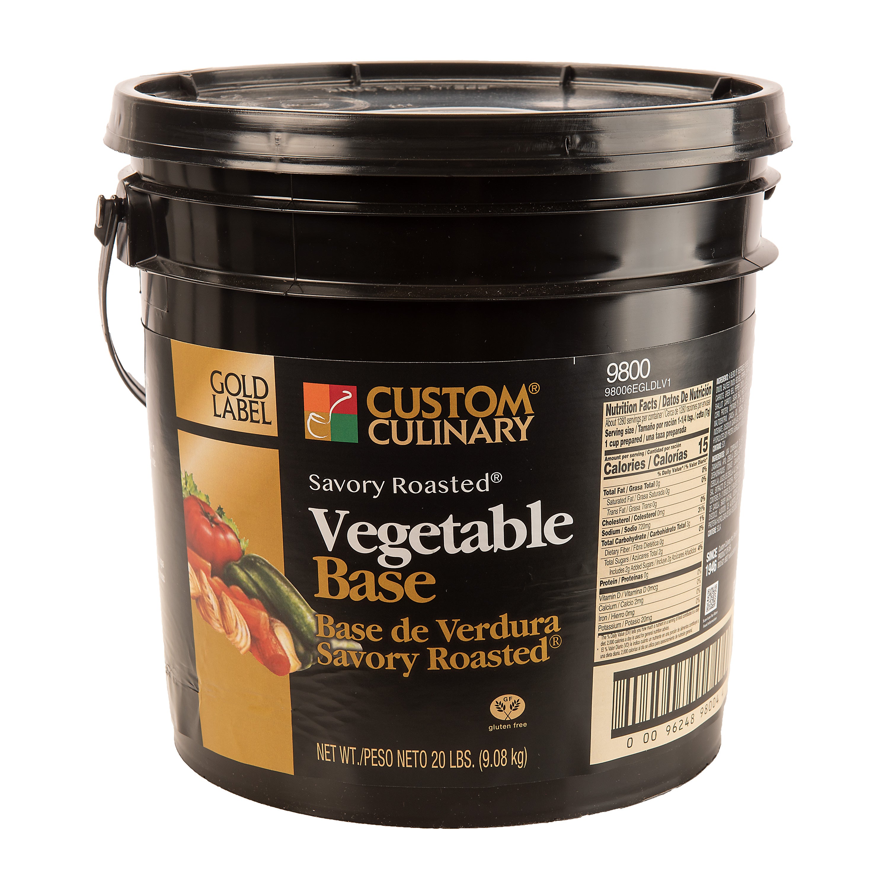 Savory Roasted Vegetable Base 20 Pound Each - 1 Per Case