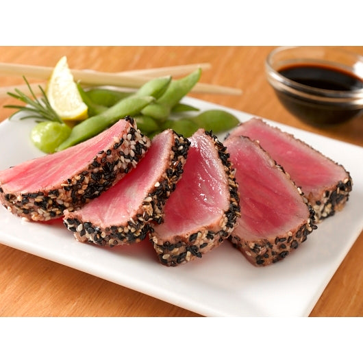 Harbor Seafood Frozen Oyster Bay Saku Block Aaa Individual Vacuum Packed Skinless Boneless Wild Raw Tuna 8-10 Oz, 10 Pound