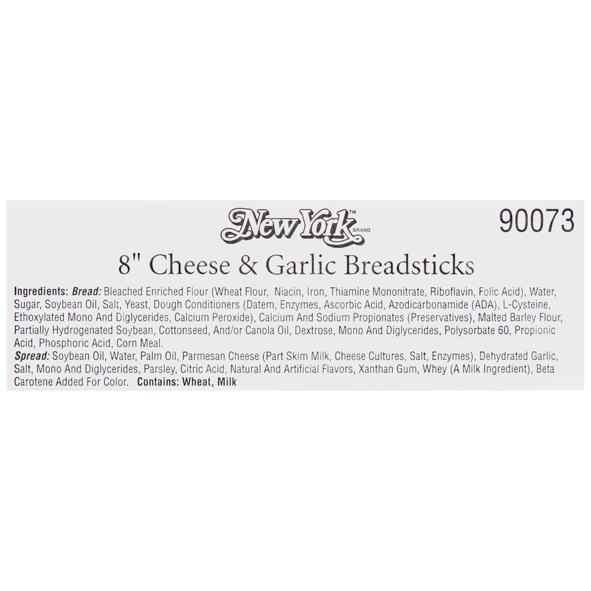 New York Bakery Eight Inch Cheese And Garlic Breadstick Bag 16 Pound Each - 1 Per Case
