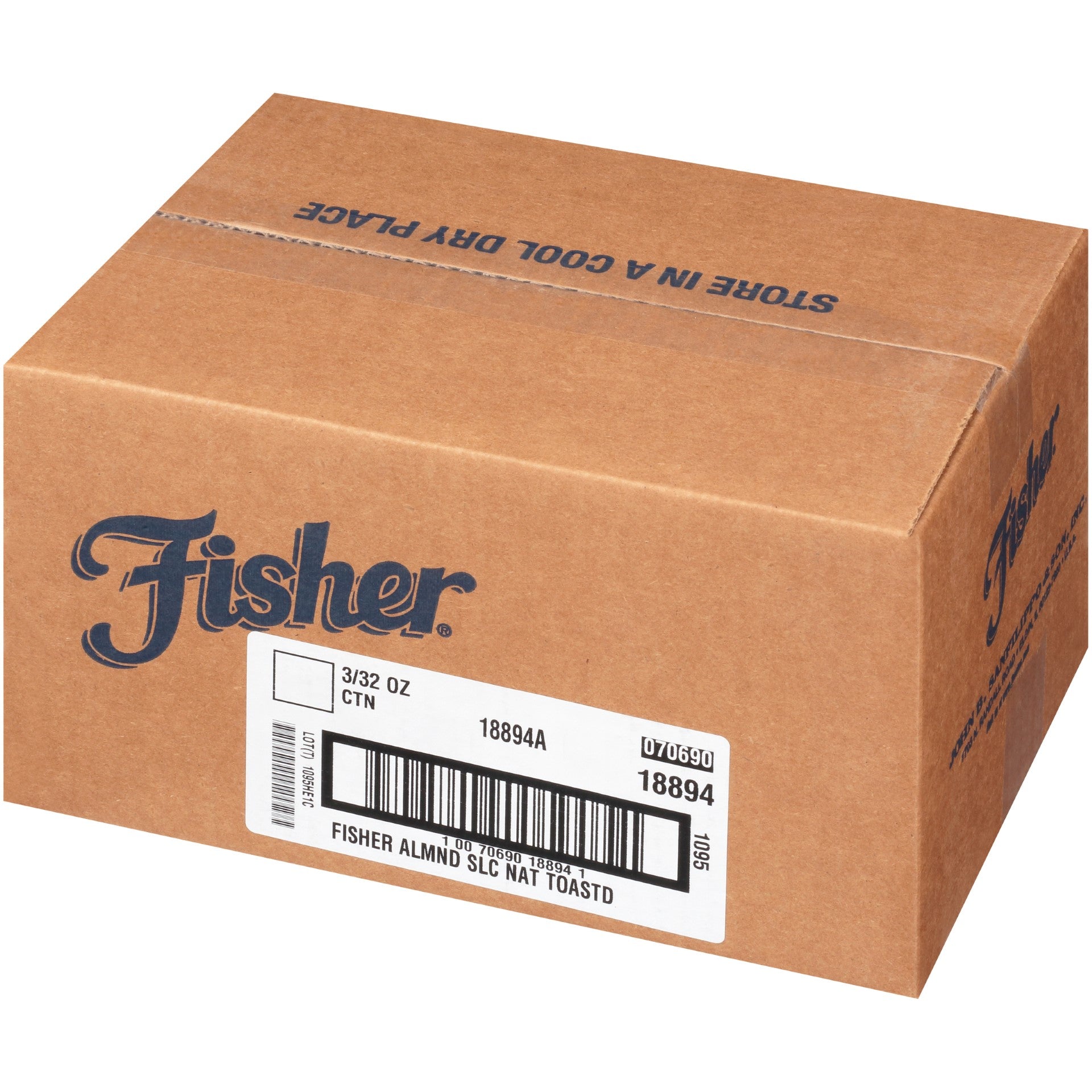 Fisher Natural Sliced Almonds Toasted No Salt 32 Ounce Size - 3 Per Case