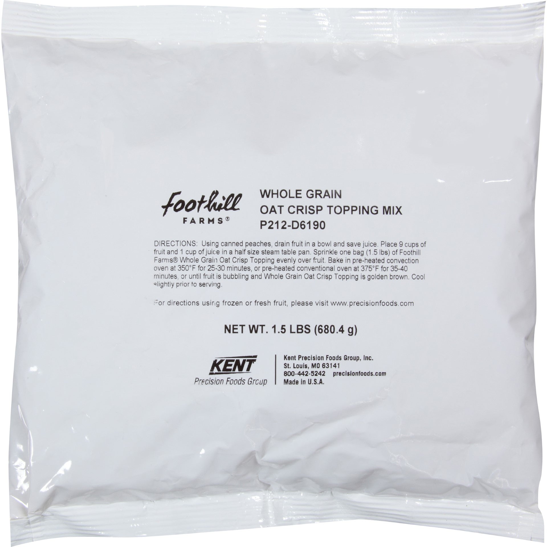 Foothill Farms Whole Grain Oat Crisp Toppingmix 1.5 Pound Each - 6 Per Case