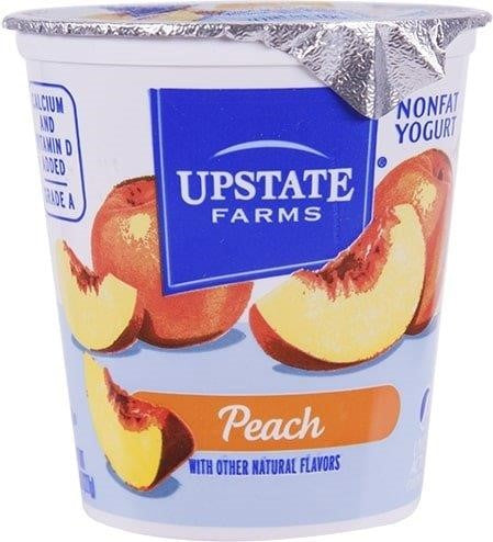 Upstate Farms Ry Peach Nonfat Blended Yogurt8 Ounce Size - 12 Per Case