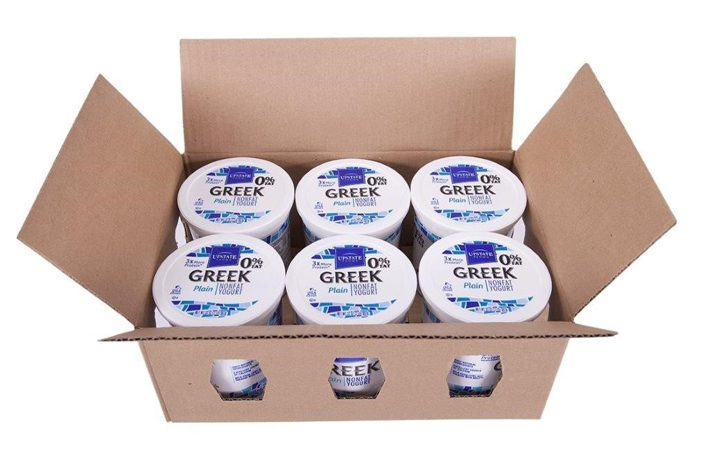 Upstate Farms Greek Plain Nonfat Yogurt 32 Ounce Size - 6 Per Case