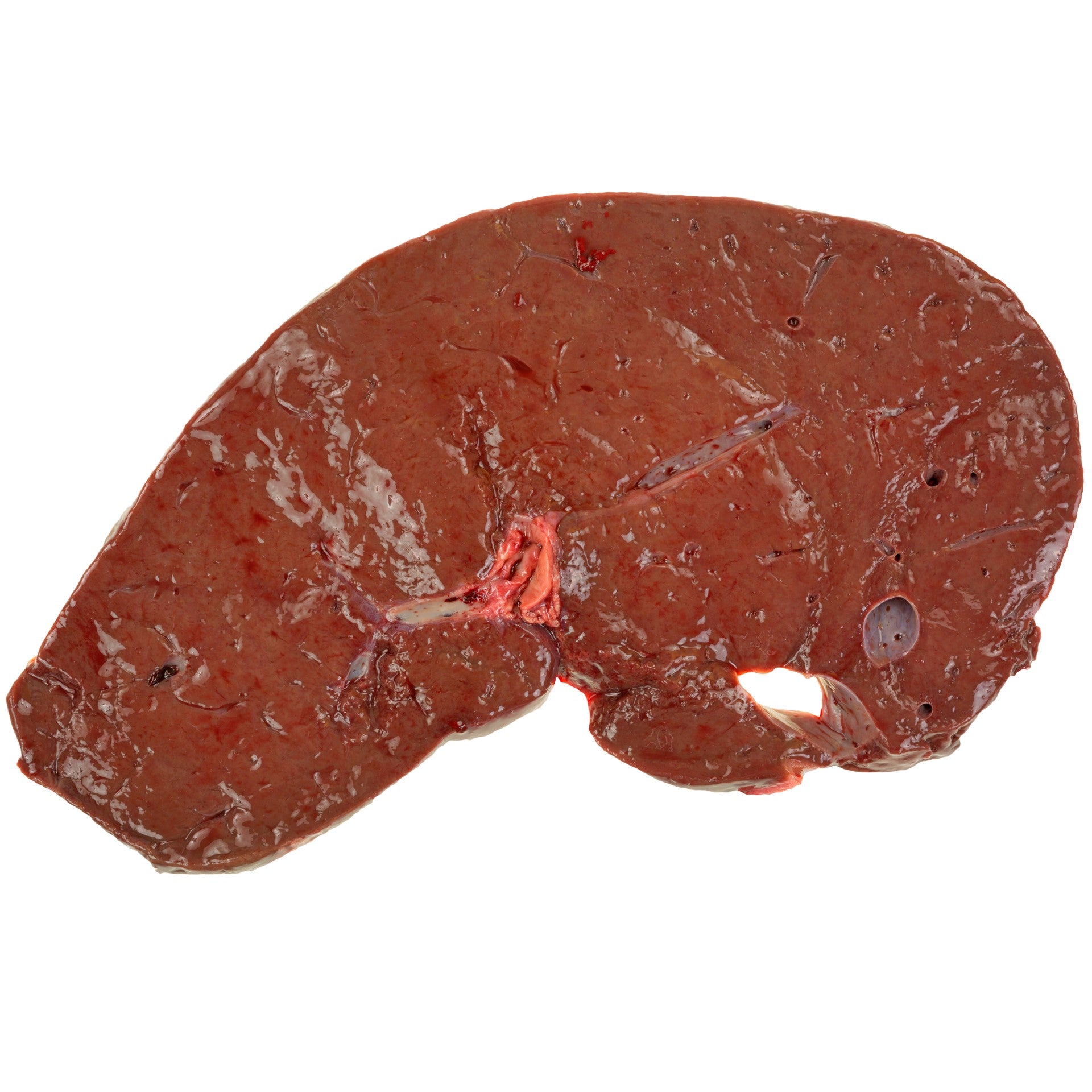Individually Wrapped Beef Liver Slices 4 Ounce Size - 40 Per Case