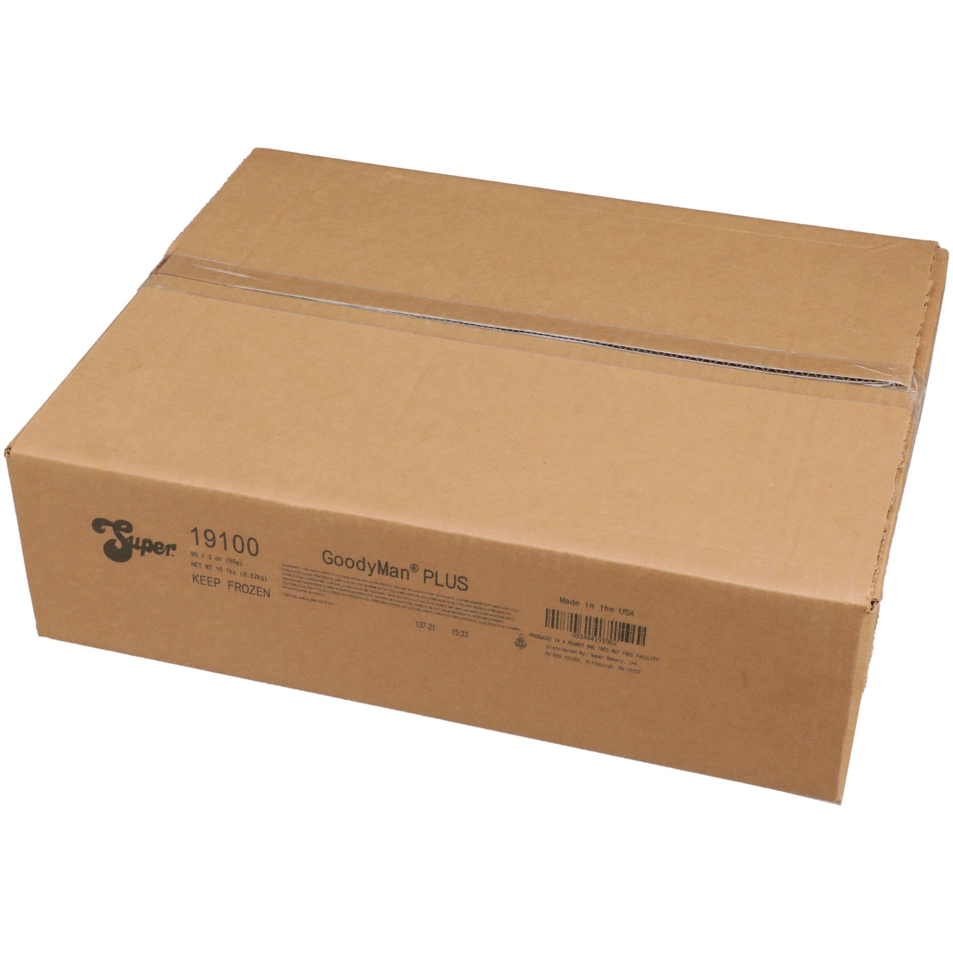 Super Bakery Whole Grain Goodyman Plus 3.05 Ounce Size - 80 Per Case