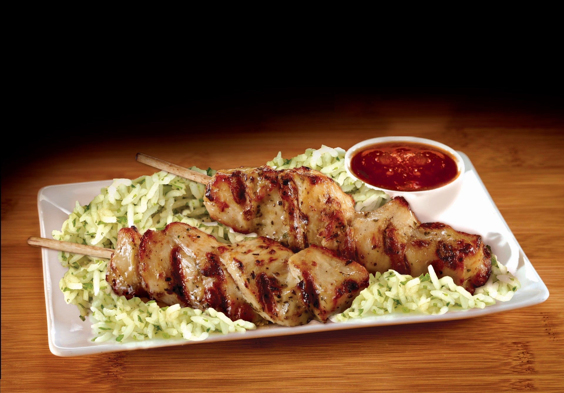 Expresco Fully Cooked Skewered Chicken Thigh 24 Count Packs - 2 Per Case