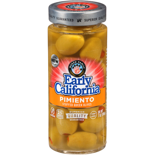 Musco Olives Olive Pimento Stuffed Queen 7 Ounce Size - 12 Per Case