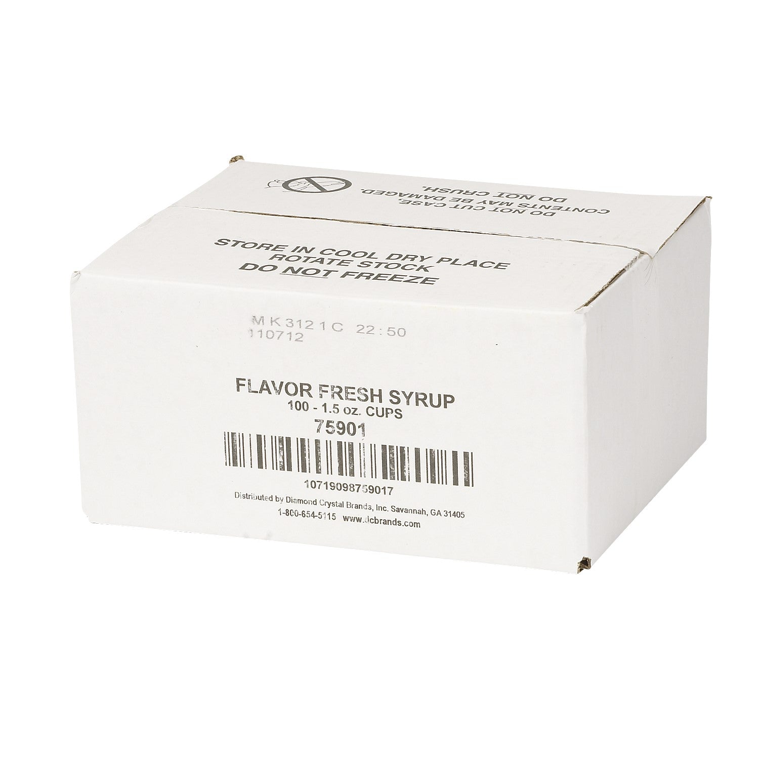 Flavor Fresh Syrup Cup Single Serve 1.5 Ounce Size - 100 Per Case