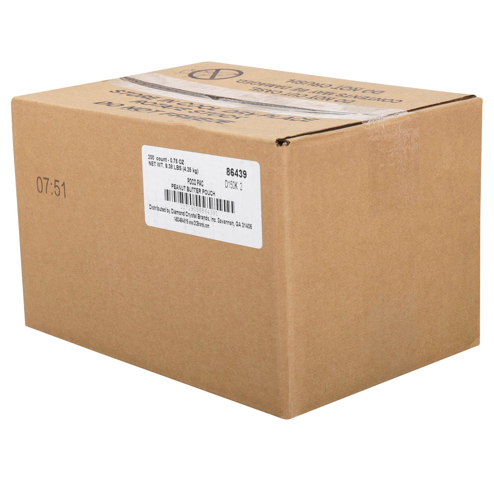 Poco Pac Peanut Butter Pouch .75 Ounce Size - 200 Per Case