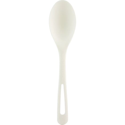 World Centric Spoon Medium Ribbed Compostable 6 Inch, 50 Each, 20 Per Case