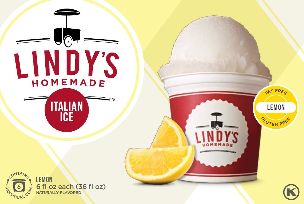 Lindy's Italian Ice Lemon Italian Ice 36 Fluid Ounce - 9 Per Case