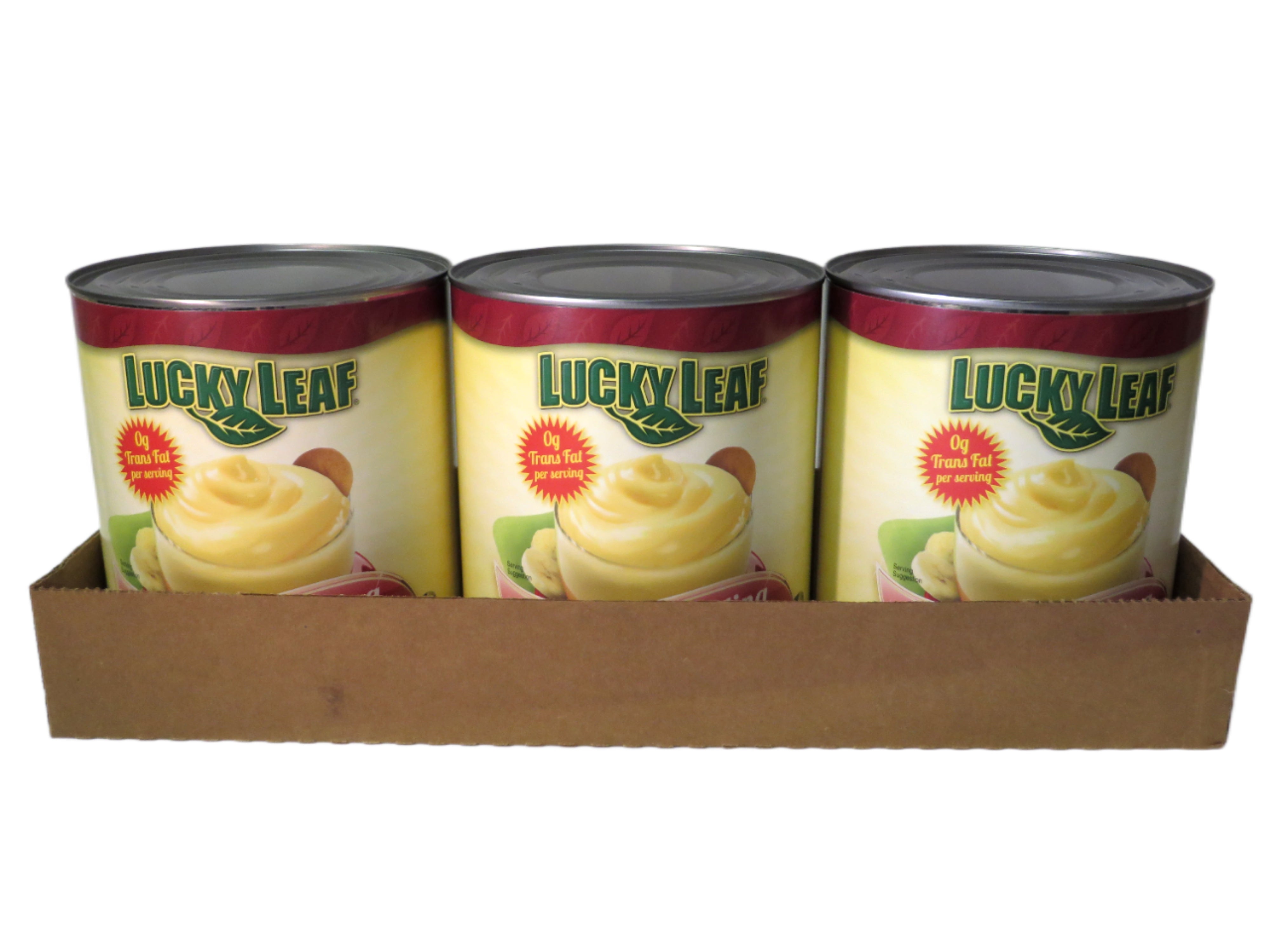 Lucky Leaf Banana Pudding TffphofCans 112 Ounce Size - 3 Per Case