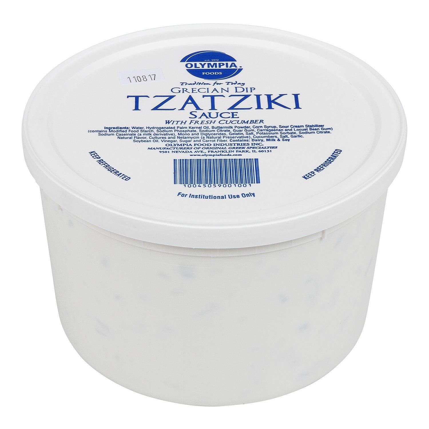 Olympia Foods Grecian Tzatziki Dip 64 Ounce Size - 16 Per Case