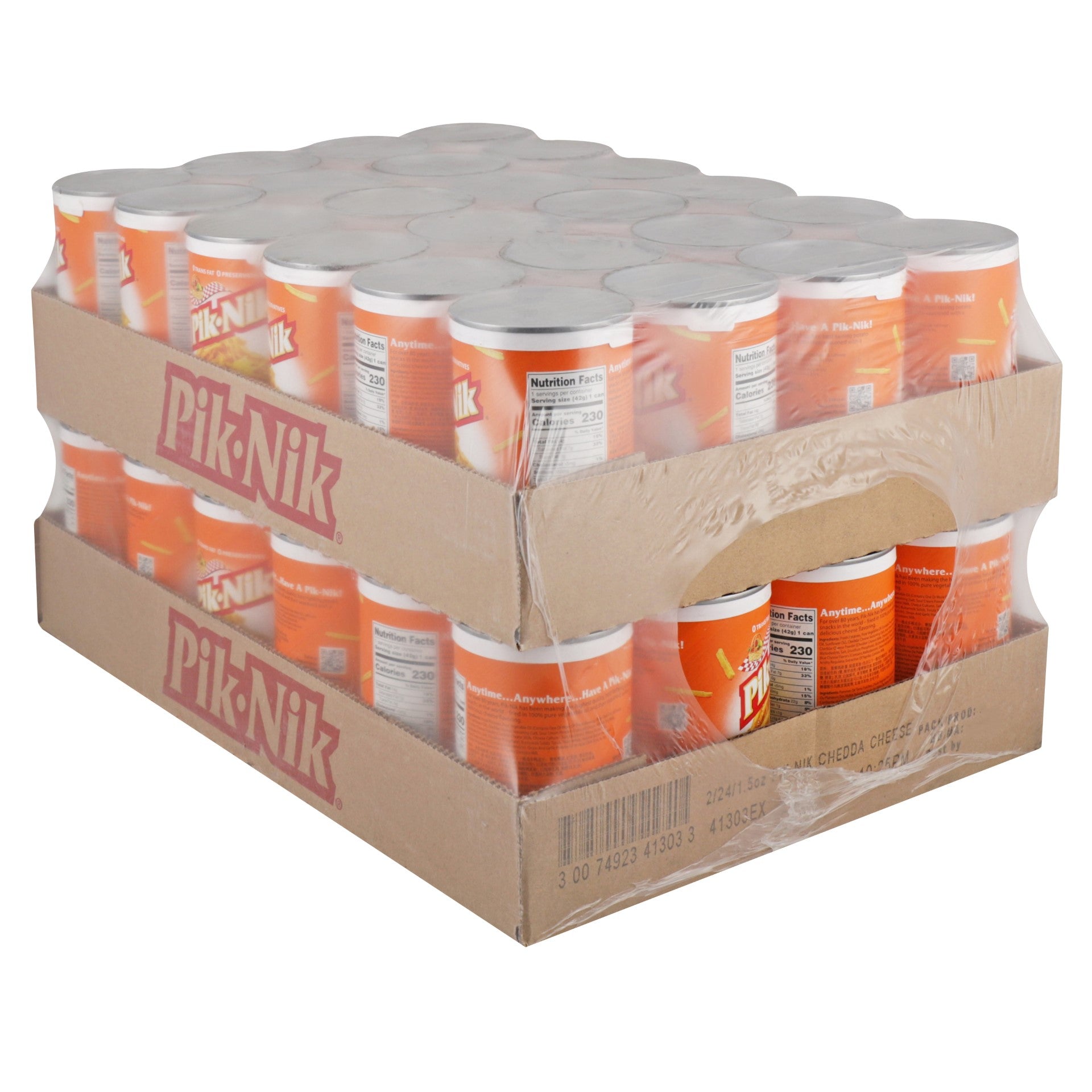 Pik Nik Single Serve Cheddar Cheese Shoestring Potatoes 1.5 Ounce Size - 48 Per Case