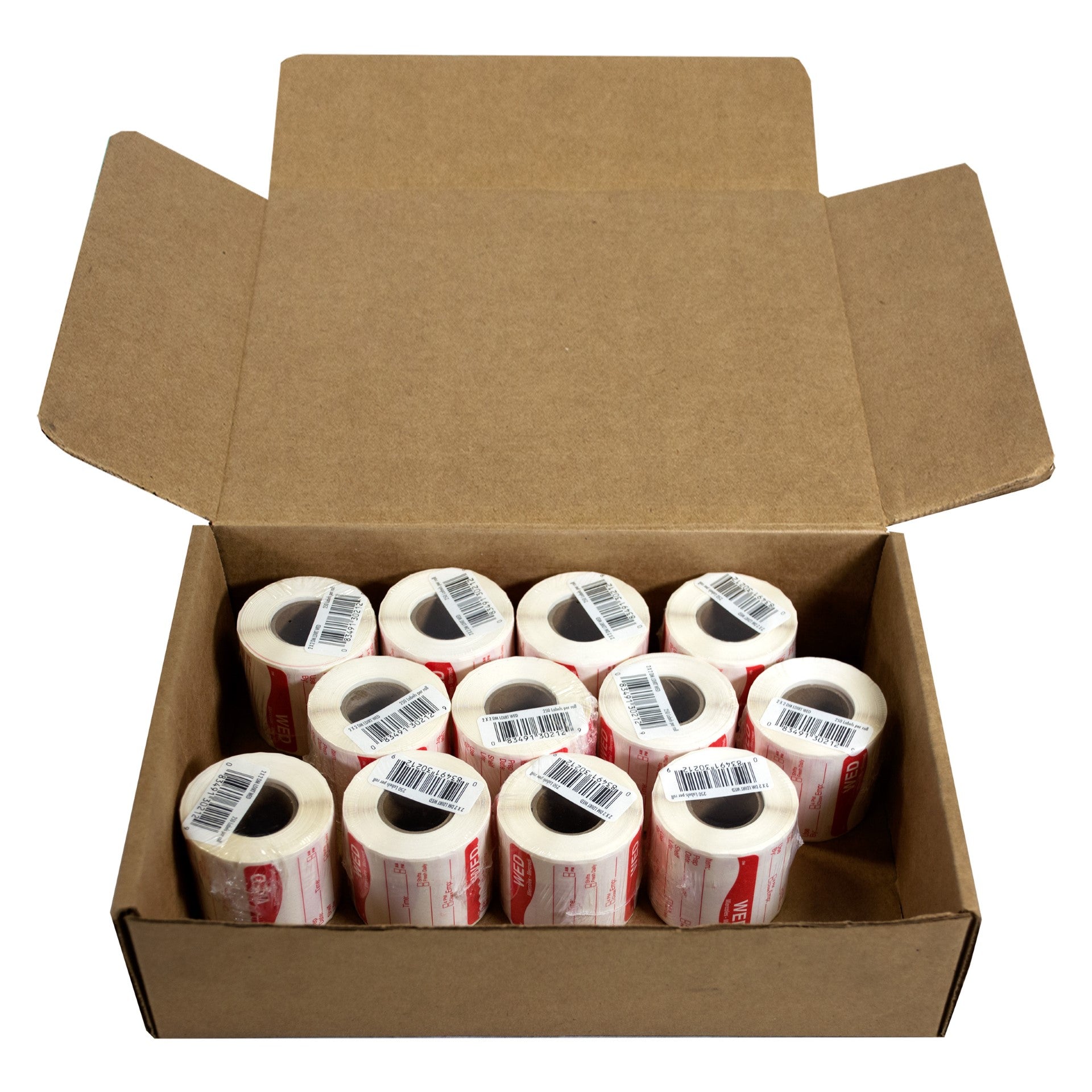 Daymark Dissolvemark-Dissolvable Adhesive 2 Inch X 2 Inch Rectangle Wednesday Shelf Life Label 12 -