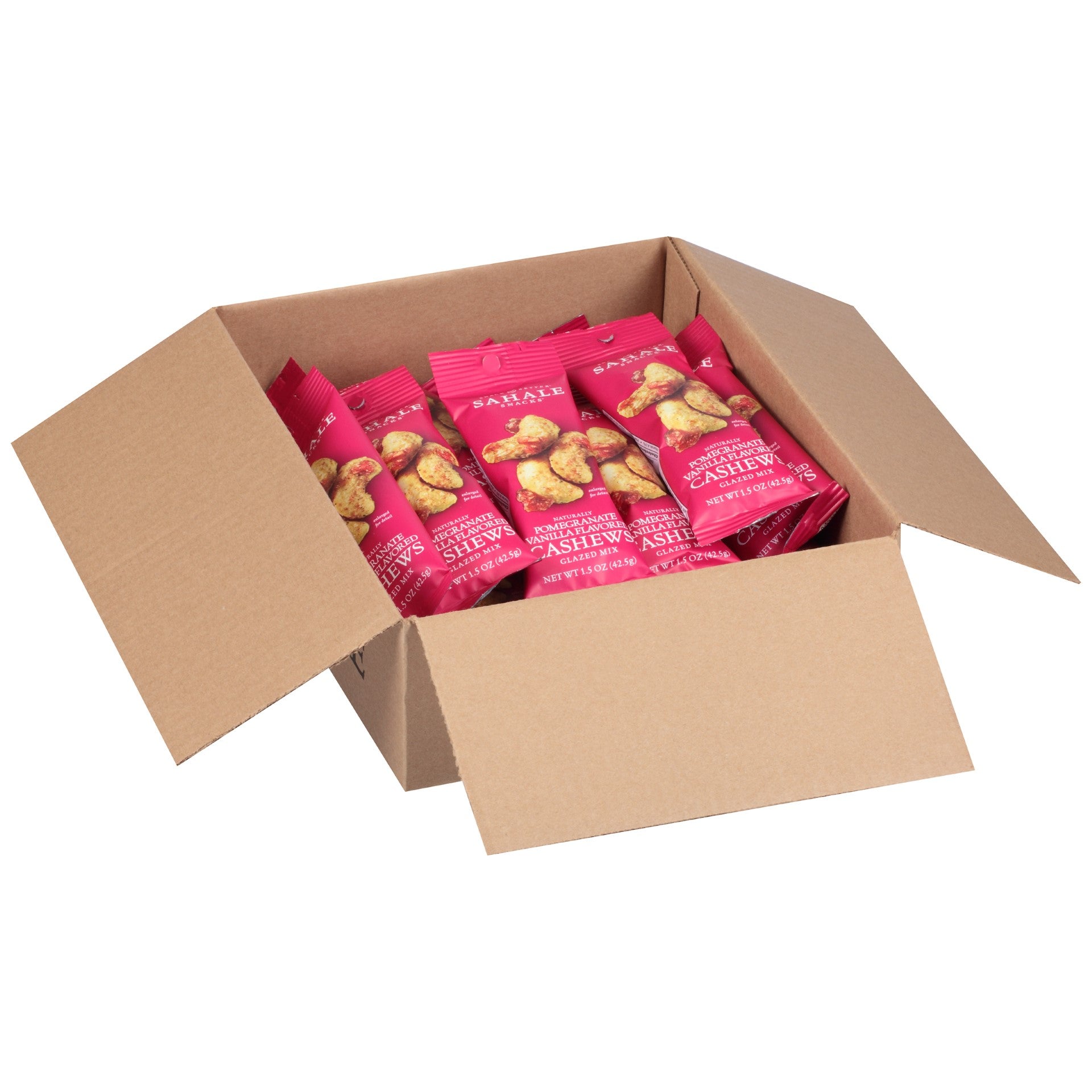 Sahale Cashew Vanilla Pomegranate 1.5 Ounce Size - 18 Per Case
