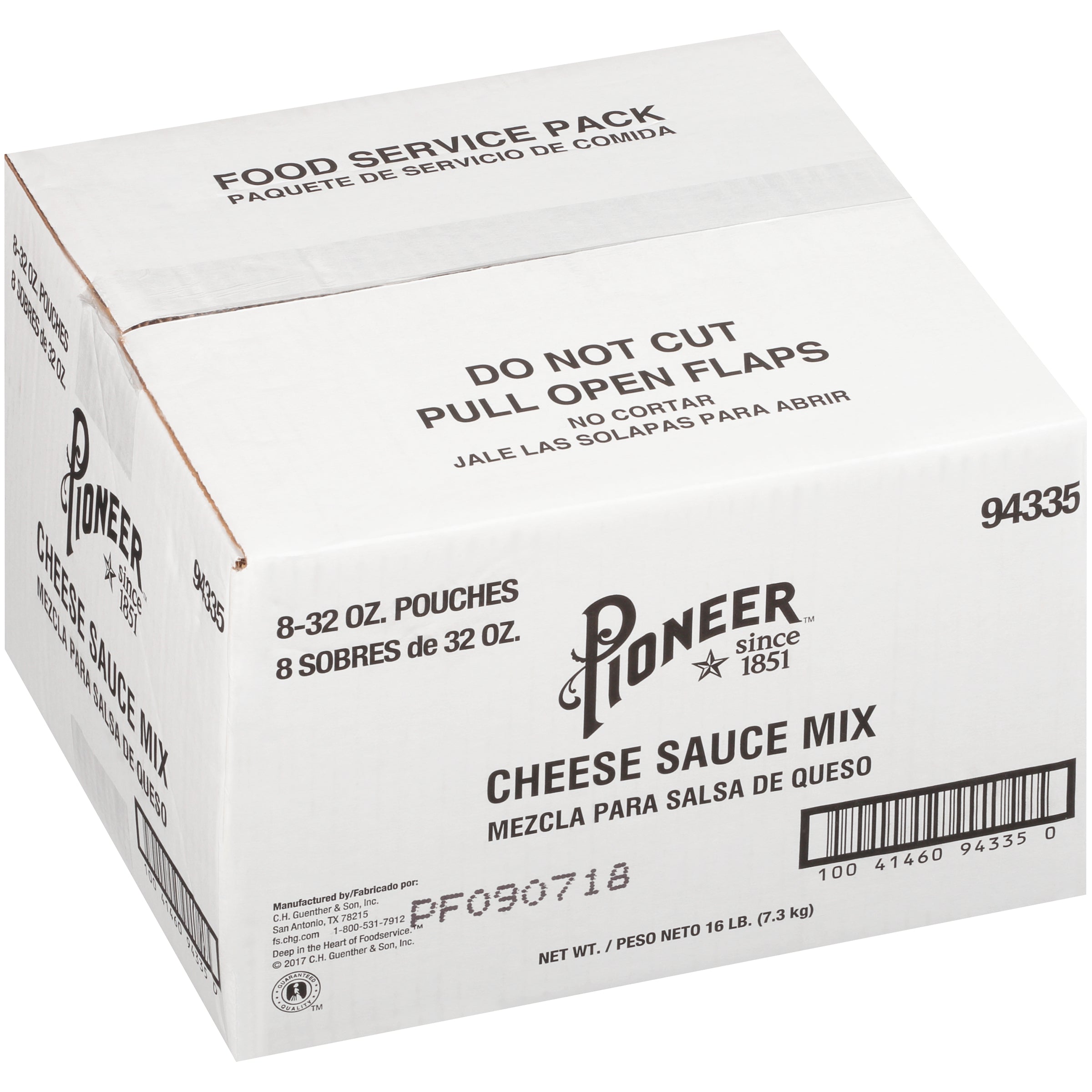 Pioneer Cheese Sauce Mix 32 Ounce Size - 8 Per Case