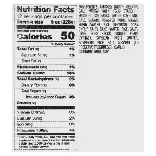 Broth Tonkotsu Ramen Frozen Ready-To-Use Gluten Free Frozen Ready-To-Use 6 Pound Each - 4 Per Case.