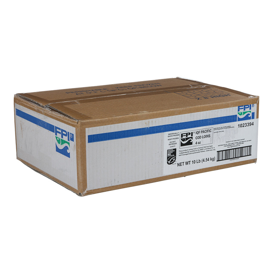 ( Kg) Individual Quick Frozen Pacific Cod Loins Msc 10 Pound Each - 1 Per Case