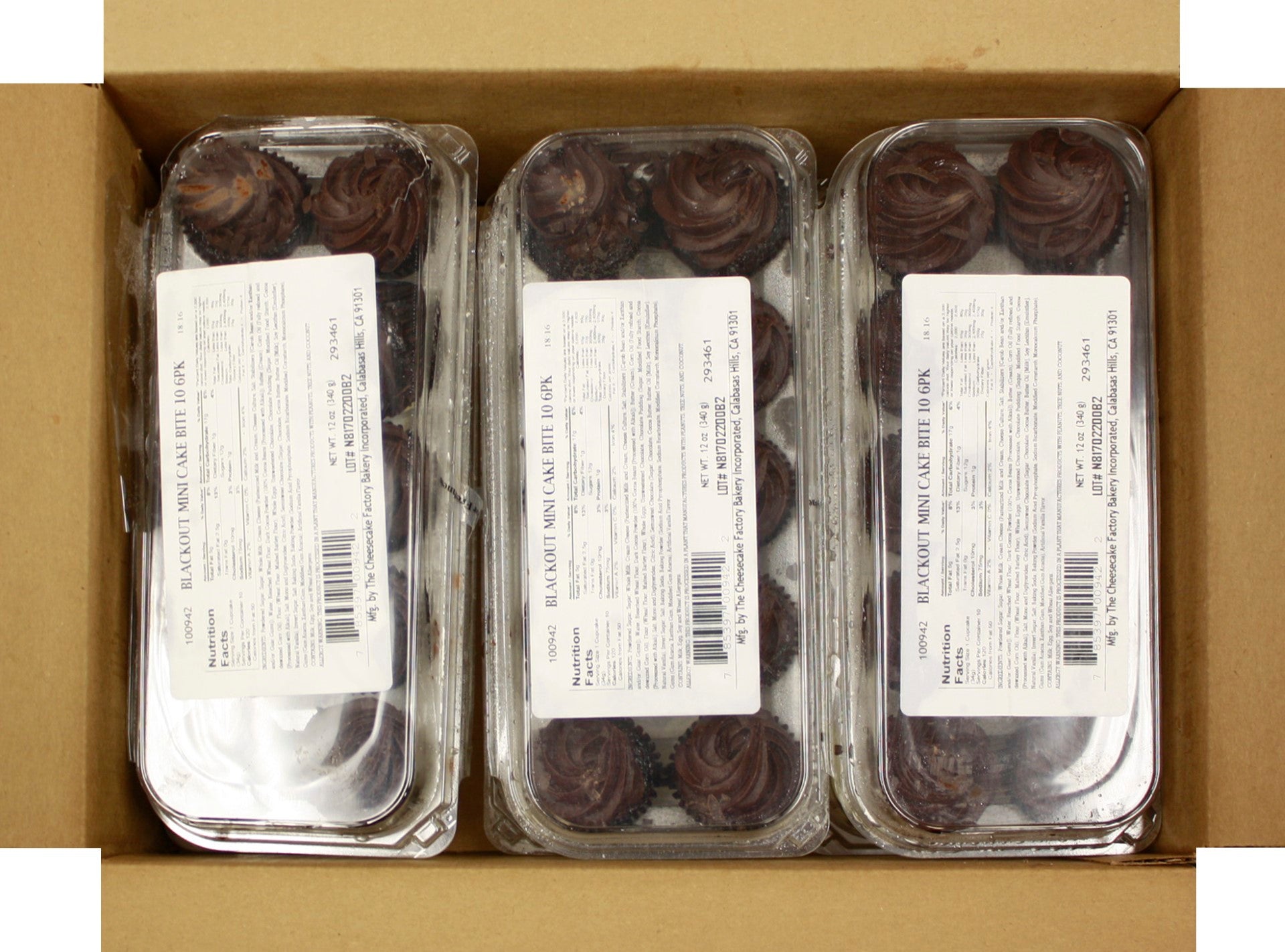 Blackout Mini Cupcakes Ea Pk 1 Each - 6 Per Case