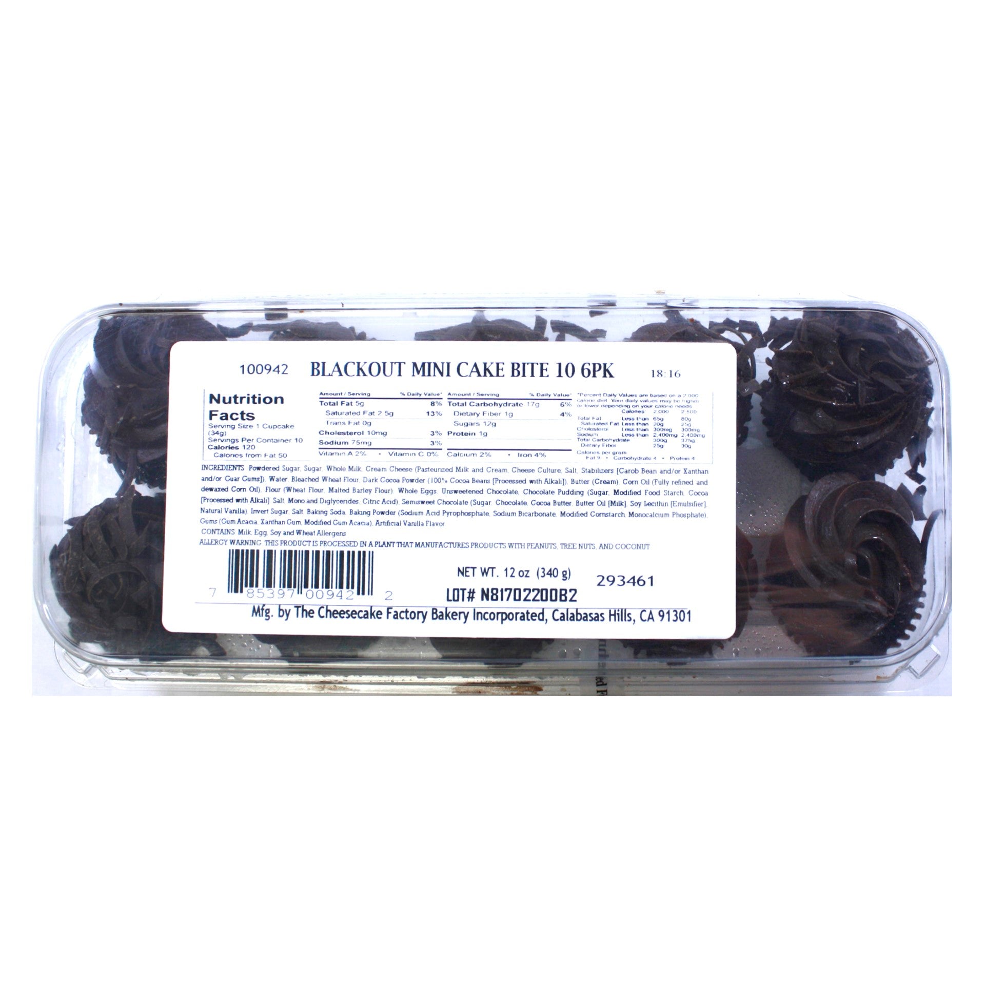 Blackout Mini Cupcakes Ea Pk 1 Each - 6 Per Case