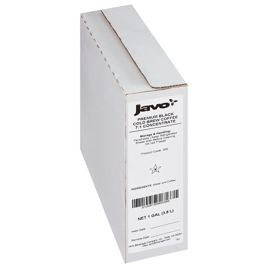 Javo Beverage Premium Black Cold Brew Coffee 1 Gallon - 1 Per Case.