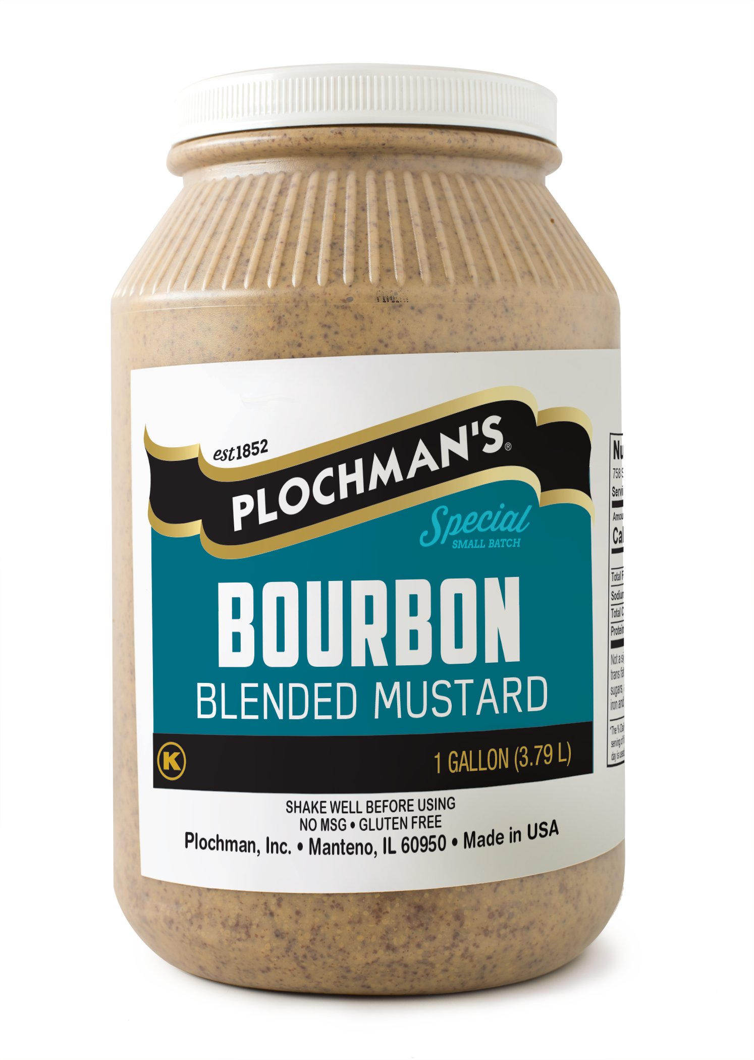 Plochman's Bourbon Mustard 1 Gallon - 2 Per Case