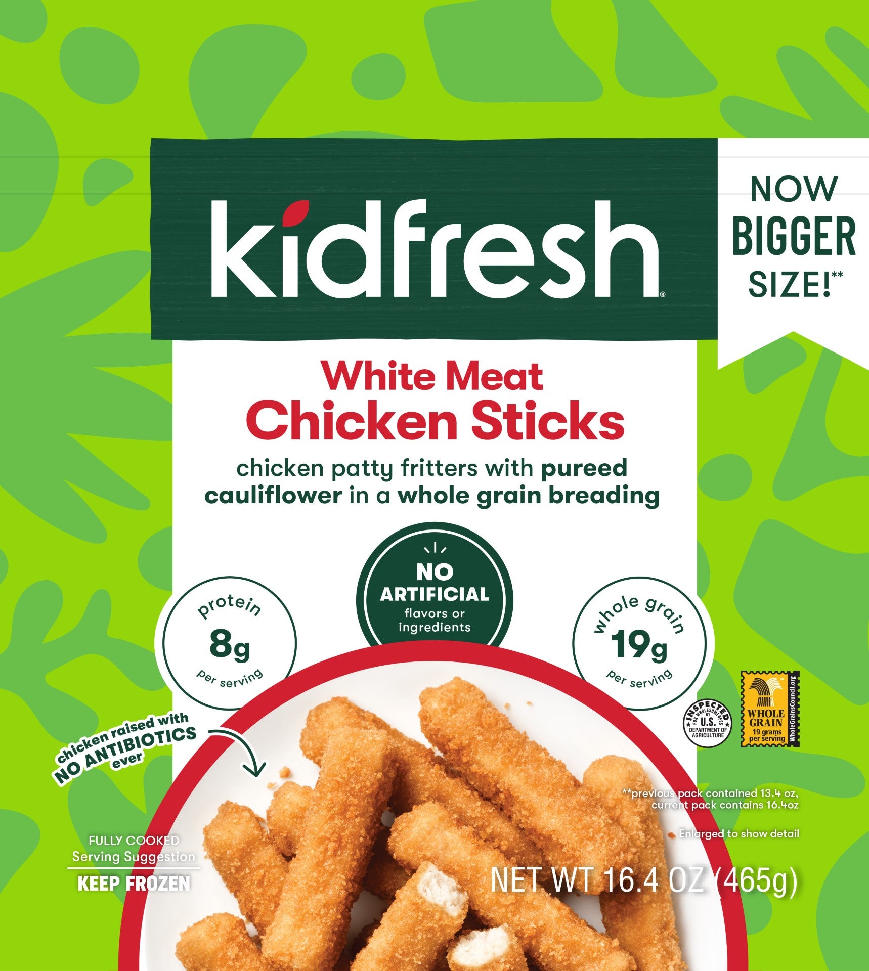 Kidfresh Value White Meat Chicken Sticks 16.4 Ounce Size - 6 Per Case