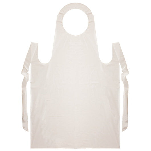 Handgards Neatgards Light Duty Embossed White Poly Apron 1 - 100 - 100 Each - 100 Per Case